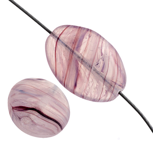 Glass Pressed Beads 16x12mm Flat Oval 