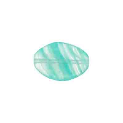 Glass Pressed Beads 16x12mm Flat Oval