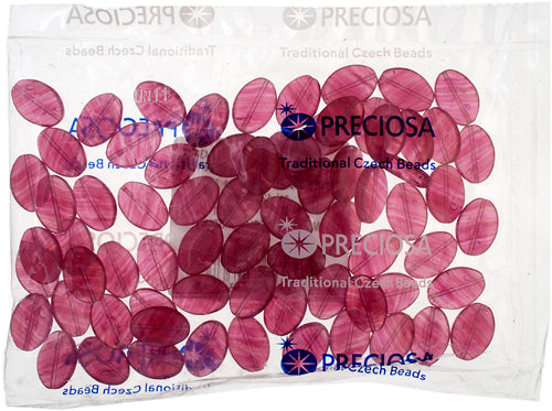 Glass Pressed Beads 16x12mm Flat Oval 