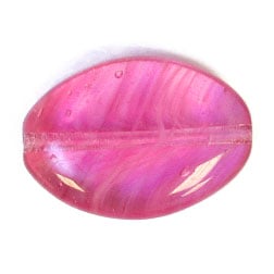 Glass Pressed Beads 16x12mm Flat Oval 