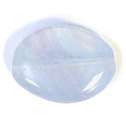 Glass Pressed Beads 16x12mm Flat Oval 