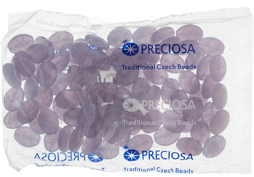 Glass Pressed Beads 16x12mm Flat Oval 