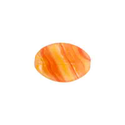 Glass Pressed Beads 16x12mm Flat Oval