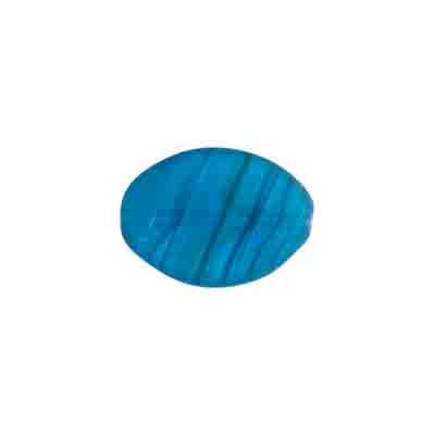 Glass Pressed Beads 16x12mm Flat Oval