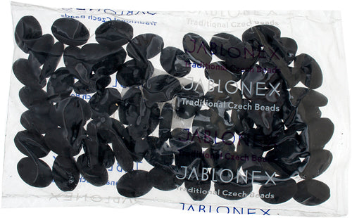 Glass Pressed Beads 16x12mm Flat Oval 