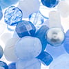 Czech Glass Bead Mixes 50g Blue Washed