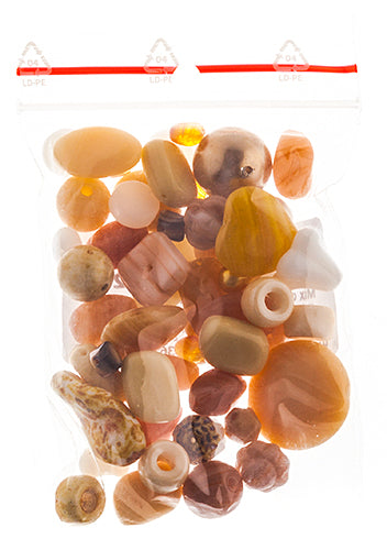 Czech Glass Bead Mixes 50g Almond Button