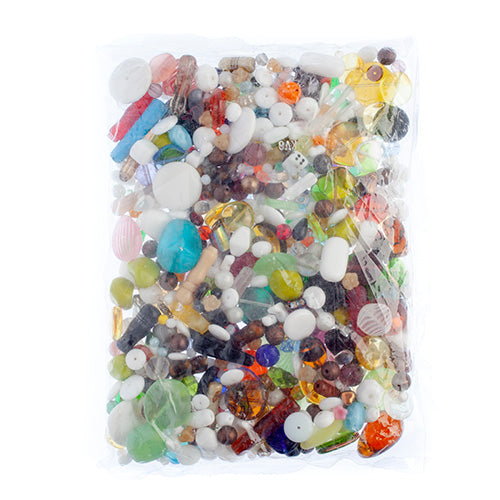 Glass Pressed Beads Multi Assorted Shapes