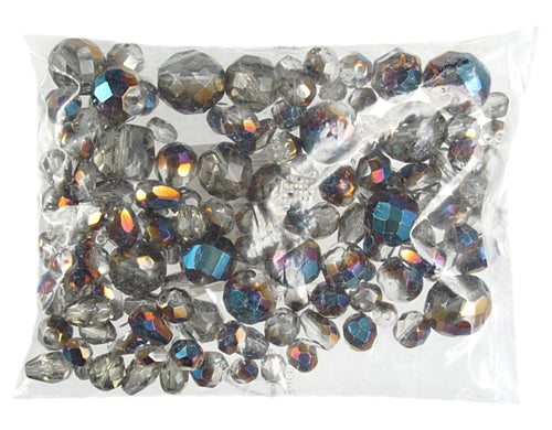 Glass Firepolished Beads Crystal Vitrail Half Coat Assorted Size
