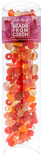 Czech Glass Beads Mixes Approx 100g Azores Sunset