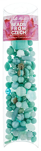 Czech Glass Beads Mixes Approx 100g Barbados Ocean