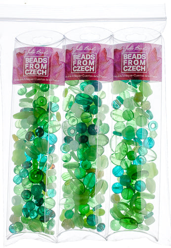 Czech Glass Beads Mixes Approx 100g Appletini