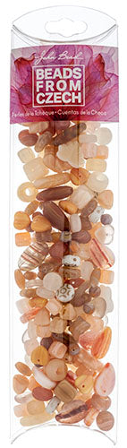 Czech Glass Beads Mixes Apx100g Almond Button