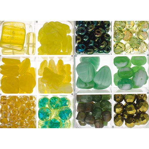 Czech Glass Beads - Citrus Sparkles Approx 200g