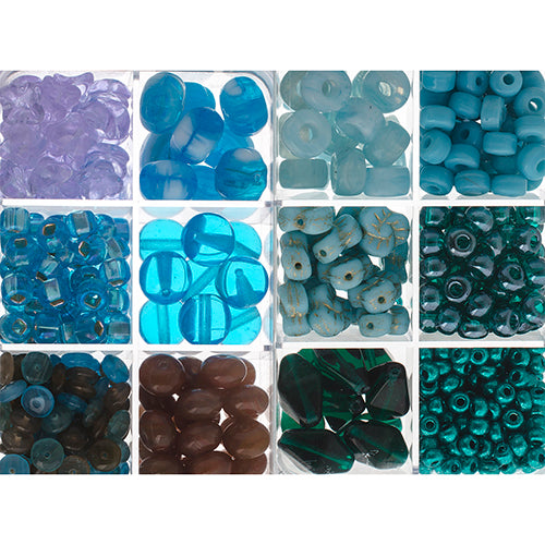 Czech Glass Beads - Santorini Coast Approx 200g