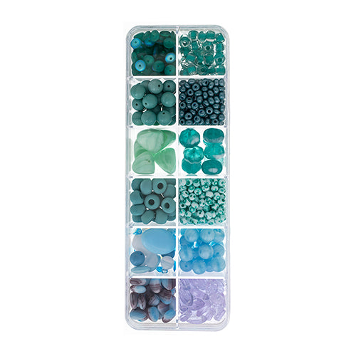 Czech Glass Beads - Enchanted Turquoise Approx 200g