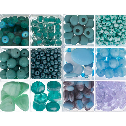 Czech Glass Beads - Enchanted Turquoise Approx 200g