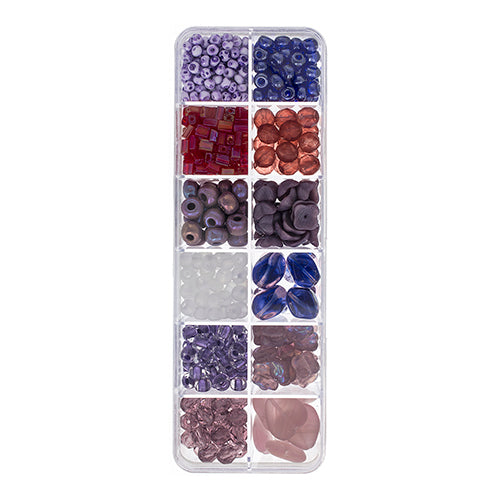 Czech Glass Beads - Passionfruit Flower Approx 200g