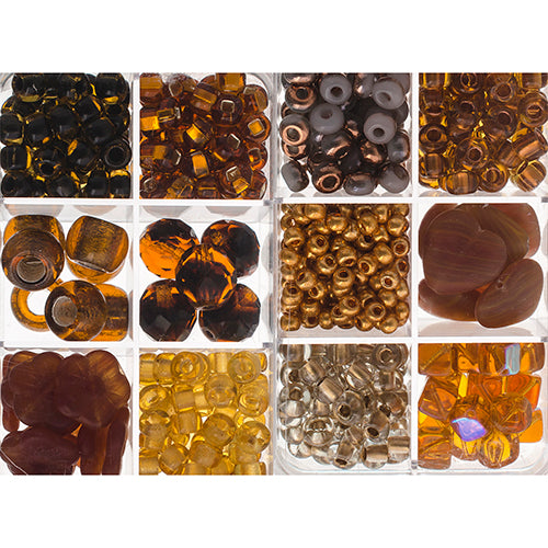 Czech Glass Beads - Topaz Pizzazz Approx 200g