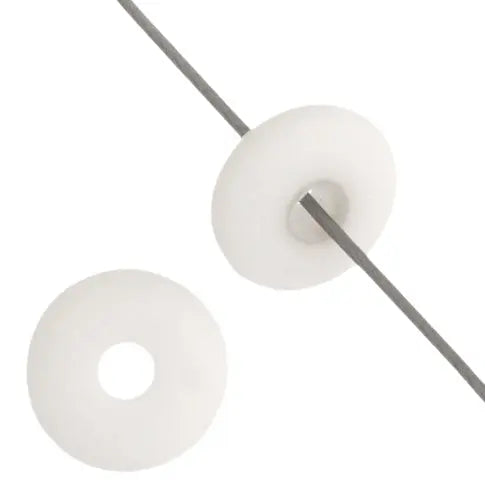 Volcanic UFO Bead Small White 9mm