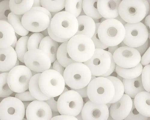 Volcanic UFO Bead Small White 9mm