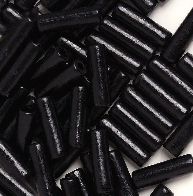 Ceramic Bead Cylinder 17x5mm Black