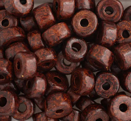 Ceramic Bead Cylinder 8x5mm Dark Brown