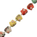 Ceramic Beads Cat Head Mixed Color 15mm 8pcs