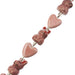 Ceramic Beads Rabbit Pink with Red Heart 13x21mm 3pcs 