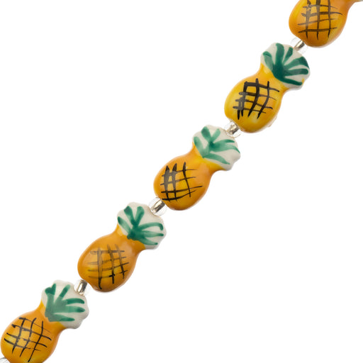 Ceramic Beads Pineapple 12x24mm 5pcs