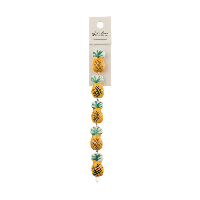 Ceramic Beads Pineapple 12x24mm 5pcs