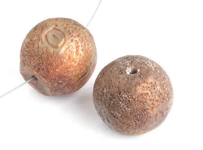 Resin Bead Round 25mm 8" Strung Burnt Effect