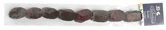 Resin Bead Nugget 17x30mm 8" Strung Burnt Effect