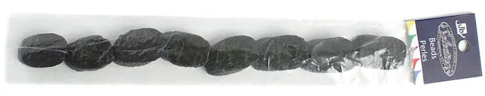 Resin Bead Nugget 17x30mm 8" Strung Burnt Effect