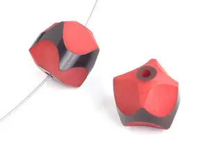 Resin Bead Fancy Facet 18x12mm 8" Strung