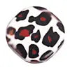Resin Irregular Round Flat 28mm 8" Strung Dalmatian