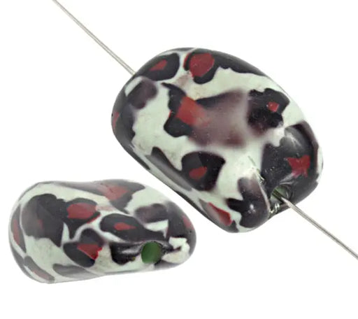 Resin Nugget 18x28mm 8" Strand Dalmation (7pcs) 