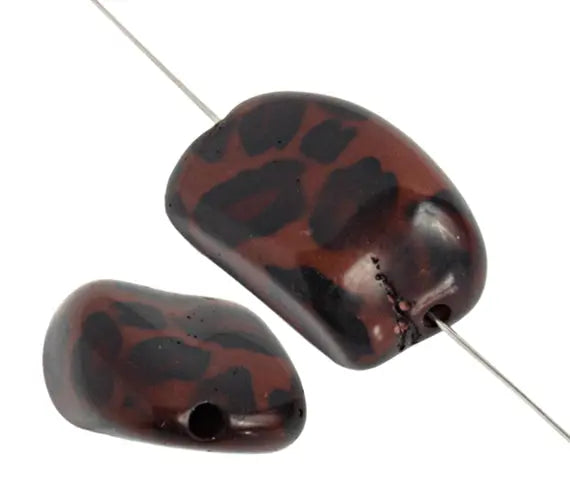 Resin Nugget 18x28mm 8" Strand Dalmation (7pcs) 