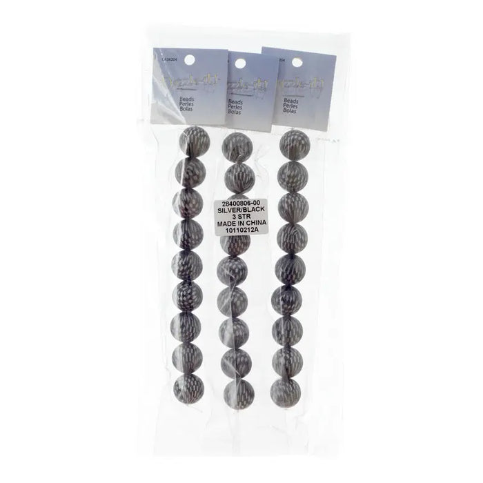 Checker Beads Round 18mm Approx 9pcs/Strand