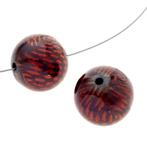 Checker Beads Round 18mm Approx 9pcs/Strand