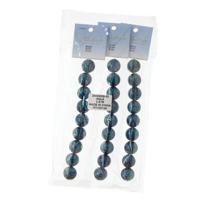 Checker Beads Round 18mm Approx 9pcs/Strand