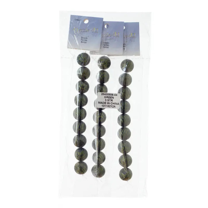 Checker Beads Round 18mm Approx 9pcs/Strand