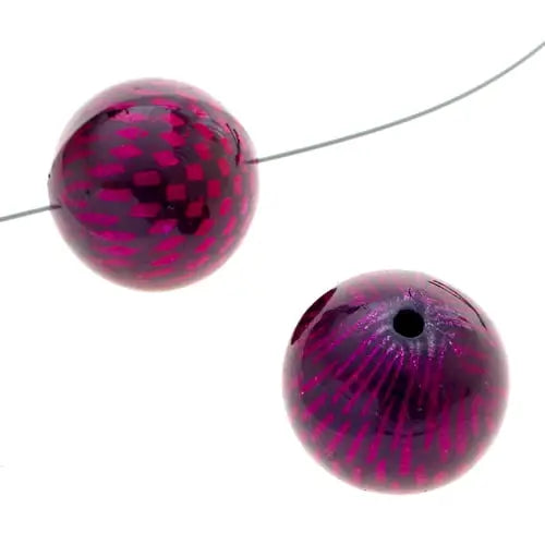 Checker Beads Round 22mm Approx 7pcs/Strand