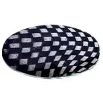 Checker Beads Oval 33x19mm Approx 5pcs/Strand - Cosplay Supplies Inc