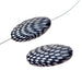 Checker Beads Oval 33x19mm Approx 5pcs/Strand