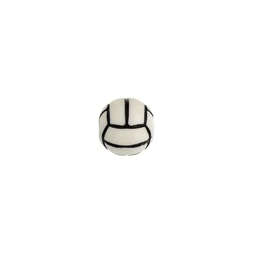 Acrylic Sport Bead Volleyball 12mm White/Black