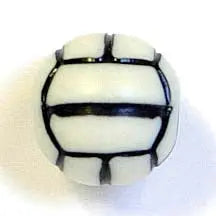 Acrylic Sport Bead Volleyball 12mm White/Black