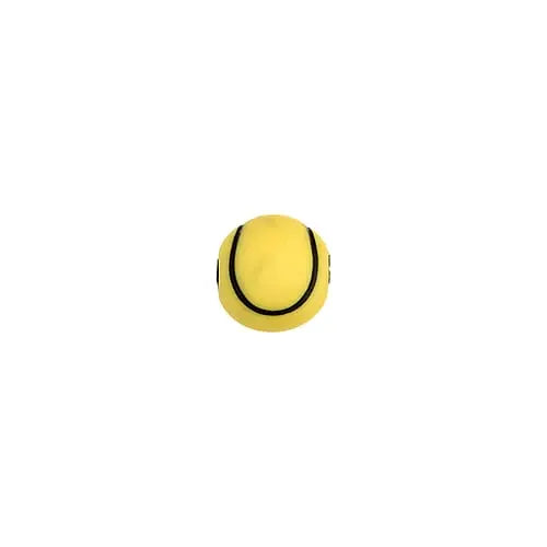 Acrylic Sport Bead Tennis Ball 12mm Yellow With Black Lines
