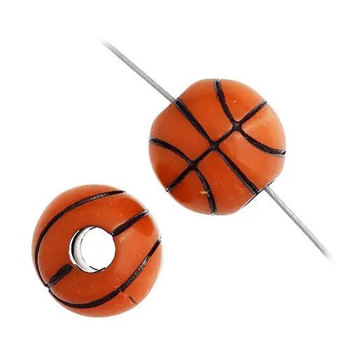 Acrylic Sports Bead Basketball 12x12mm