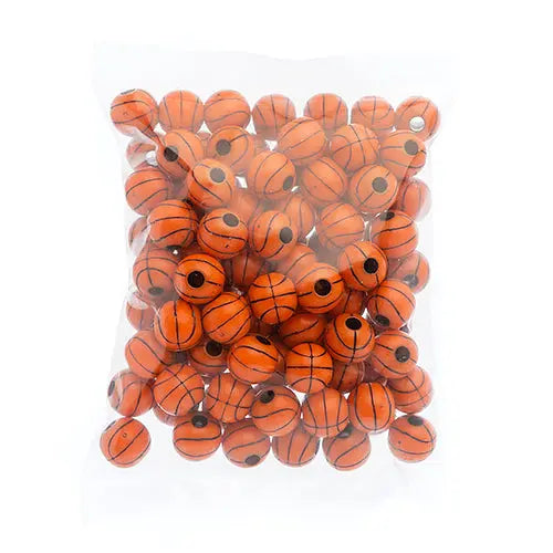 Acrylic Sports Bead Basketball 12x12mm
